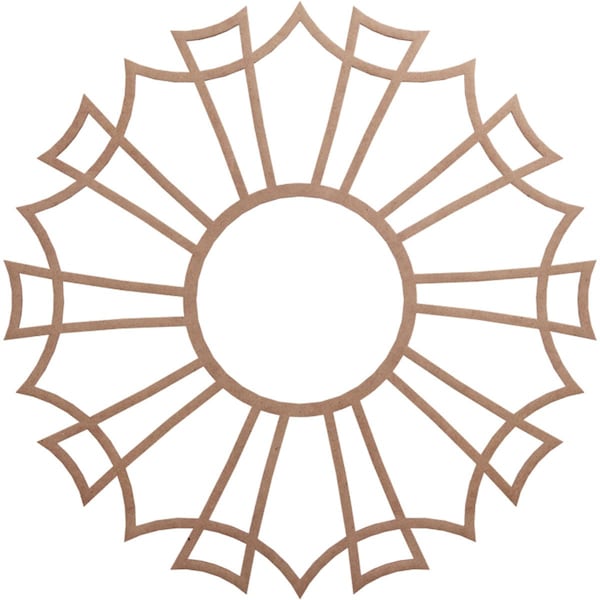 Ekena Millwork Augustus Wood Fretwork Pierced Ceiling Medallion, Wood (Paint Grade), 34"OD x 12"ID x 3/8"T CMWP34X34X0375AUMF - main